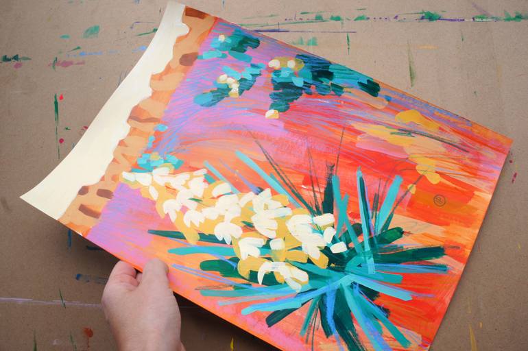 Original Expressionism Landscape Mixed Media by Irina Plaksina