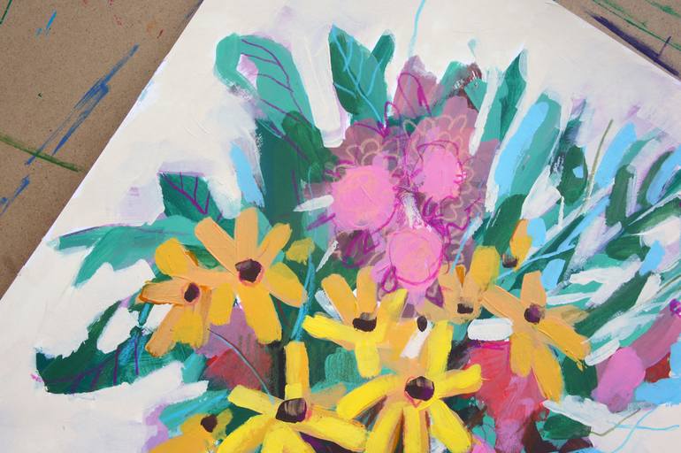 Original Expressionism Floral Mixed Media by Irina Plaksina
