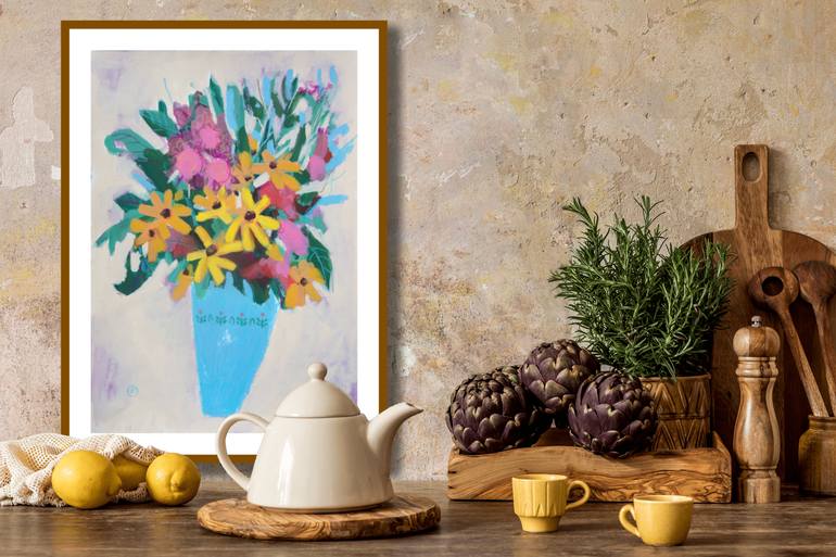 Original Expressionism Floral Mixed Media by Irina Plaksina