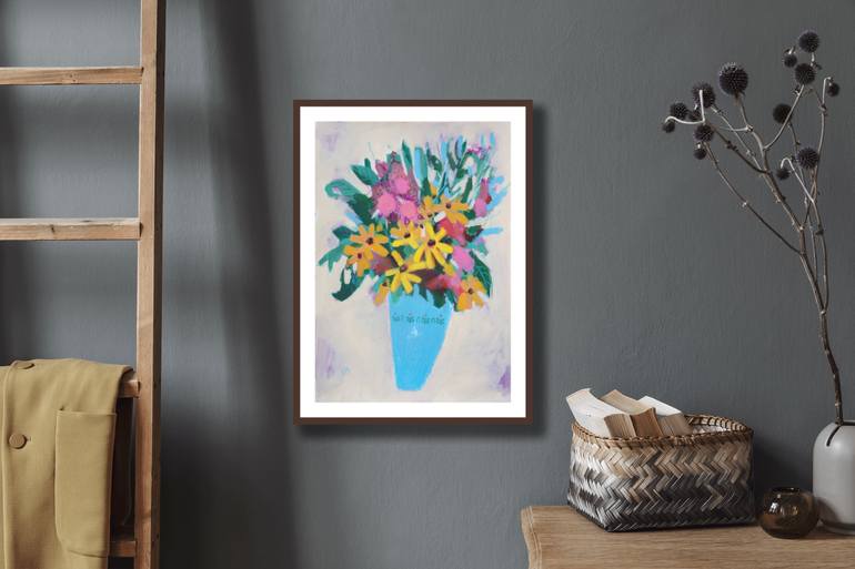 Original Expressionism Floral Mixed Media by Irina Plaksina