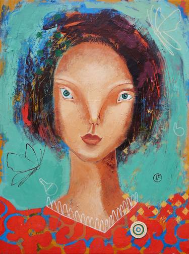 Original Fine Art People Painting by Irina Plaksina