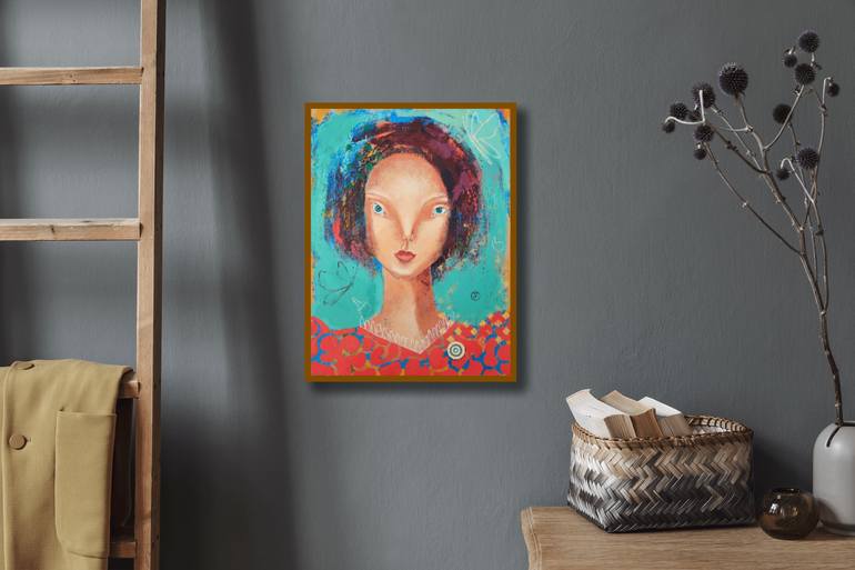 Original Expressionism People Painting by Irina Plaksina