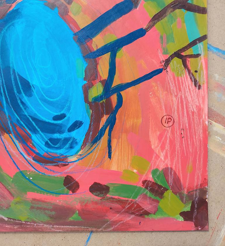 Original Expressionism Landscape Mixed Media by Irina Plaksina