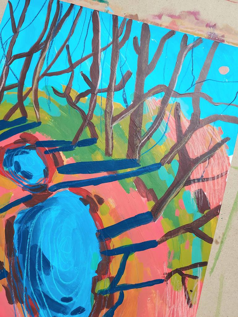 Original Expressionism Landscape Mixed Media by Irina Plaksina