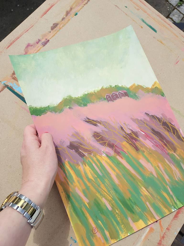 Original Expressionism Landscape Mixed Media by Irina Plaksina