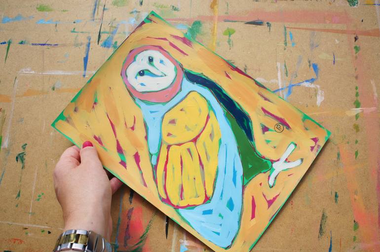 Original Expressionism Animal Painting by Irina Plaksina