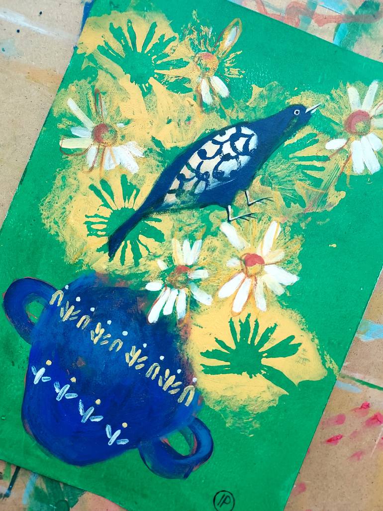 Original Fine Art Floral Painting by Irina Plaksina