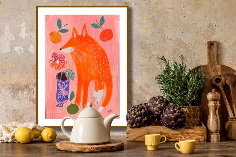 Original Expressionism Animal Painting by Irina Plaksina