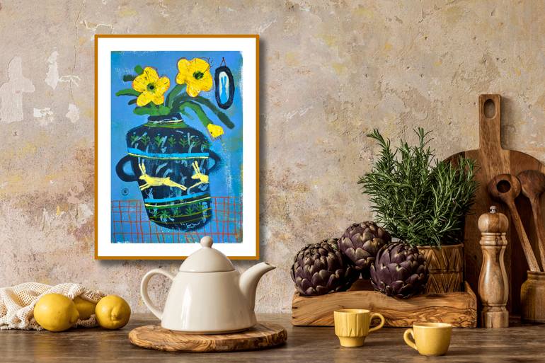 Original Expressionism Still Life Mixed Media by Irina Plaksina