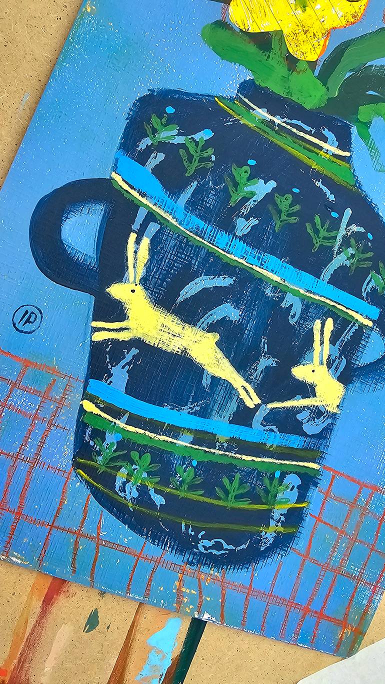 Original Expressionism Still Life Mixed Media by Irina Plaksina