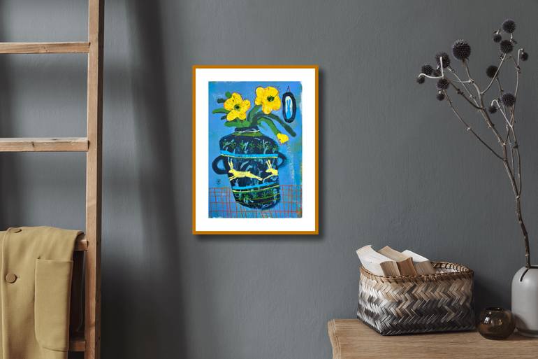 Original Expressionism Still Life Mixed Media by Irina Plaksina