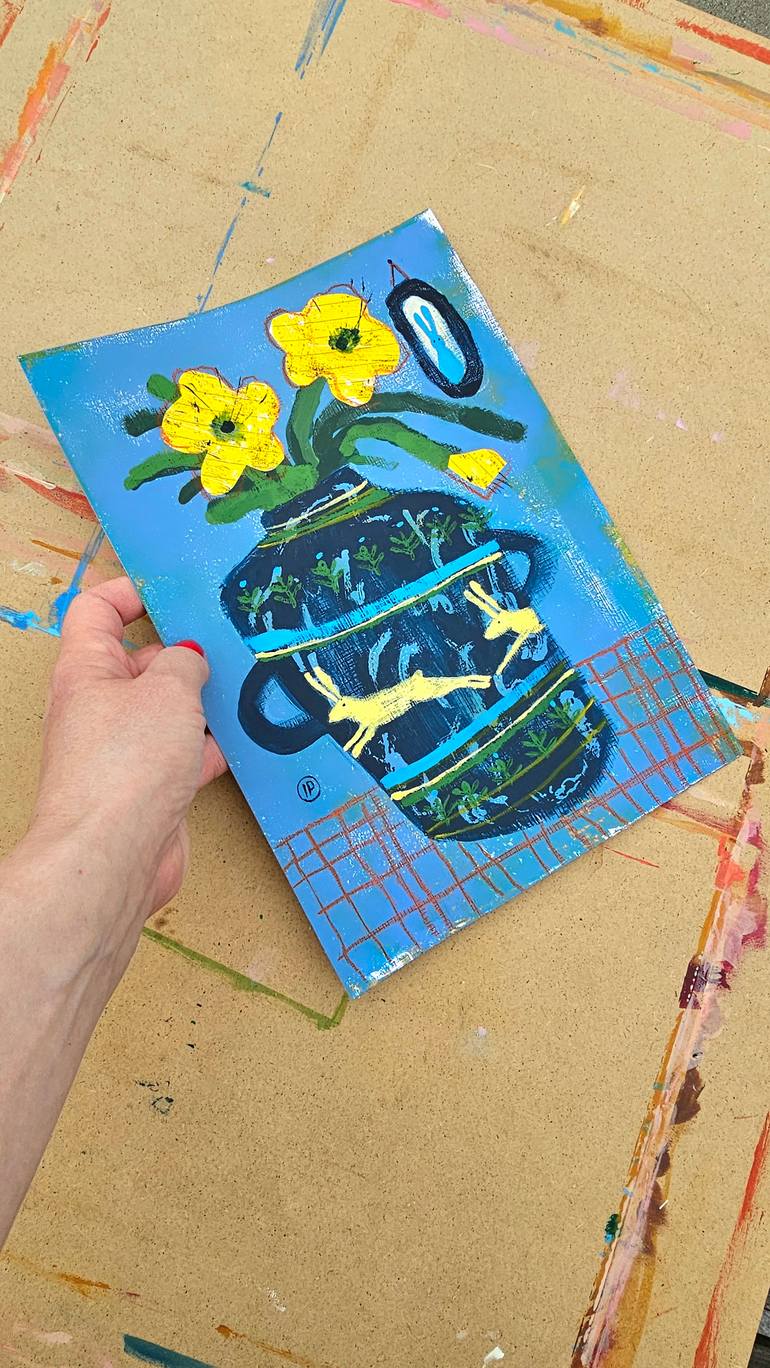 Original Expressionism Still Life Mixed Media by Irina Plaksina