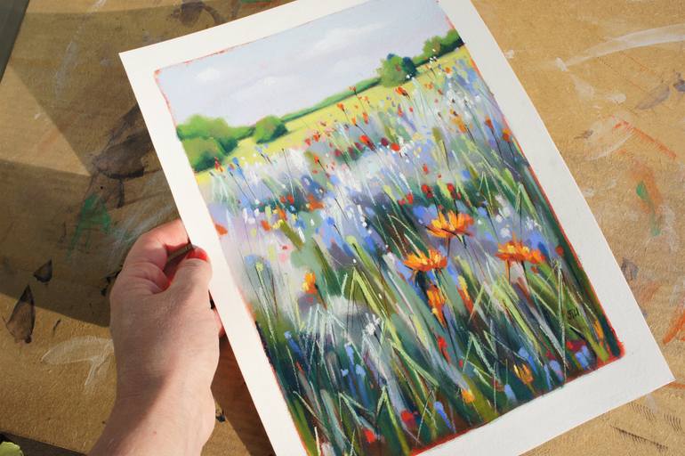 Original Expressionism Landscape Drawing by Irina Plaksina