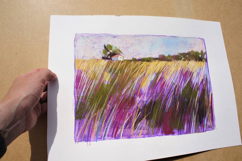 Original Expressionism Landscape Drawing by Irina Plaksina