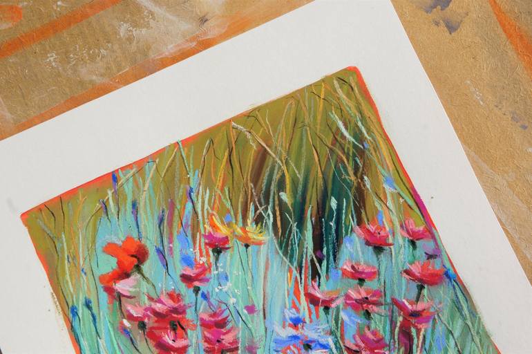 Original Impressionism Floral Drawing by Irina Plaksina