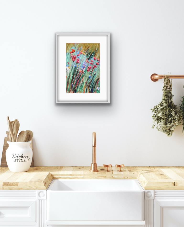 Original Impressionism Floral Drawing by Irina Plaksina