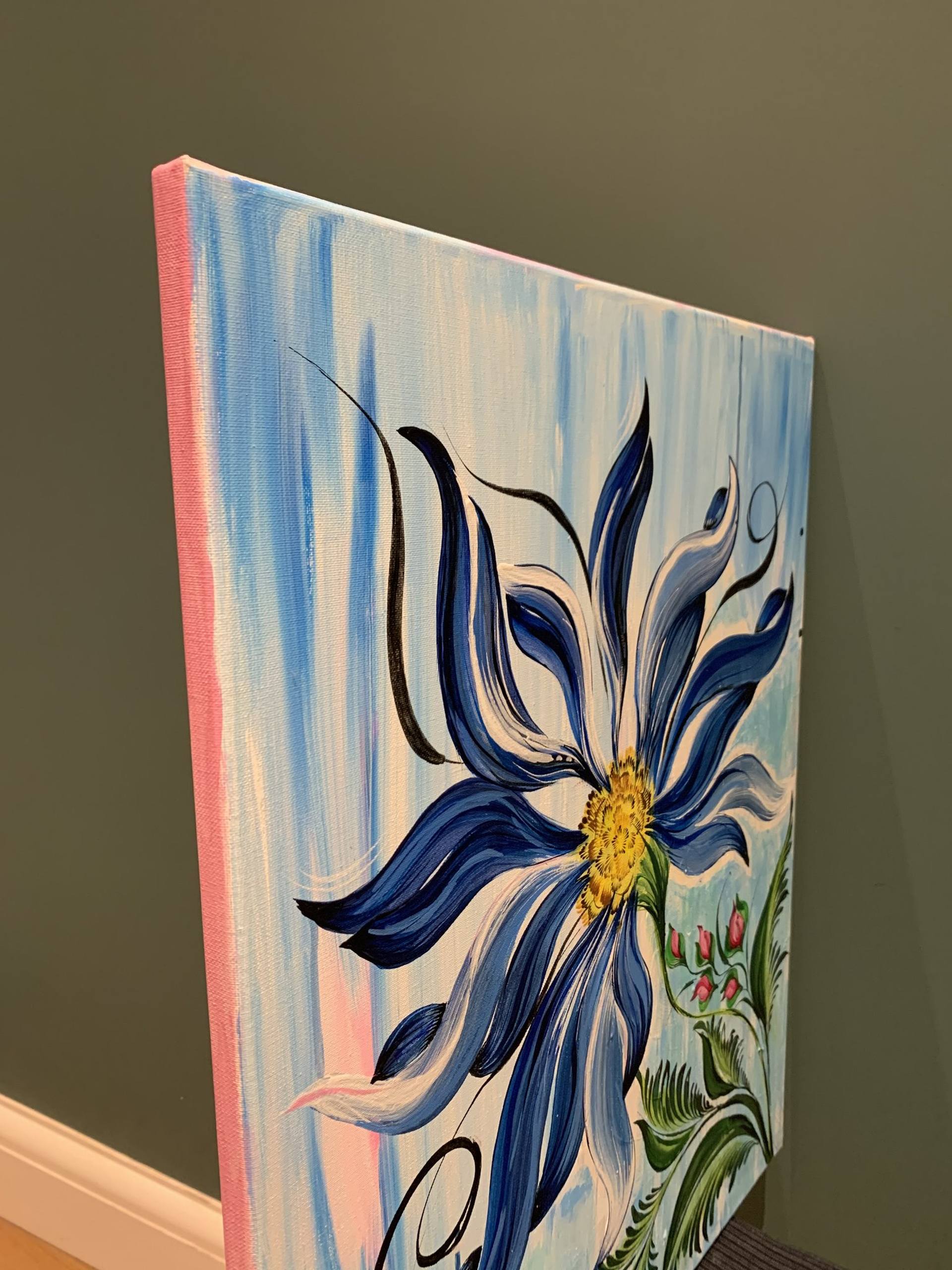 easy flower canvas painting ideas