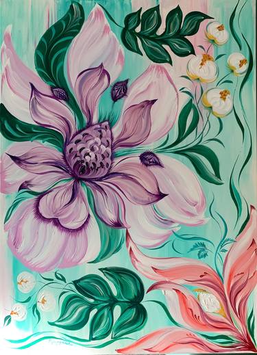 Print of Abstract Floral Paintings by Yaroslava Bespyanska