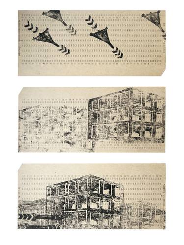 Original Abstract Architecture Printmaking by Sofiia Korotkevych