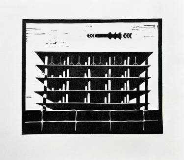 Original Abstract Cities Printmaking by Sofiia Korotkevych