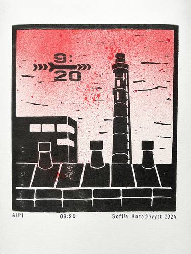 Original Abstract Politics Printmaking by Sofiia Korotkevych
