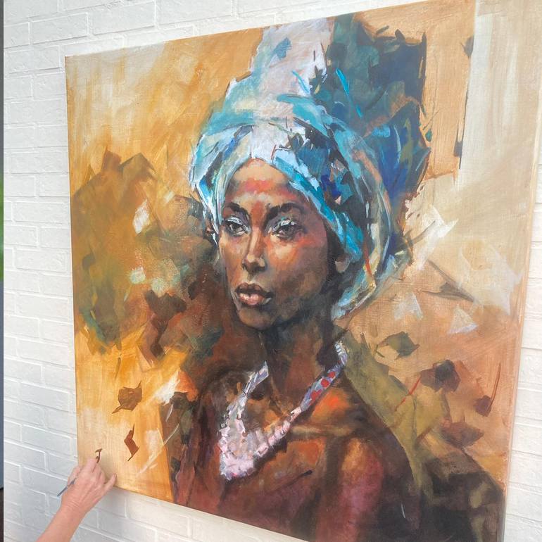 Original Abstract Women Painting by Ellen Siliakus