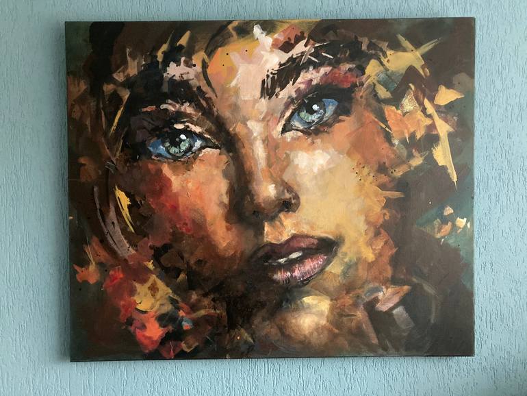 Original Abstract People Painting by Ellen Siliakus