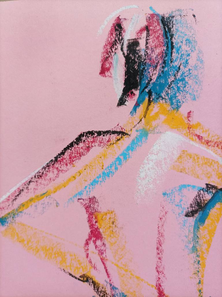 Original Figurative Erotic Drawing by Grygorii Lebediev