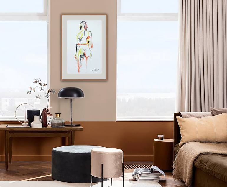 Original Figurative Erotic Drawing by Grygorii Lebediev