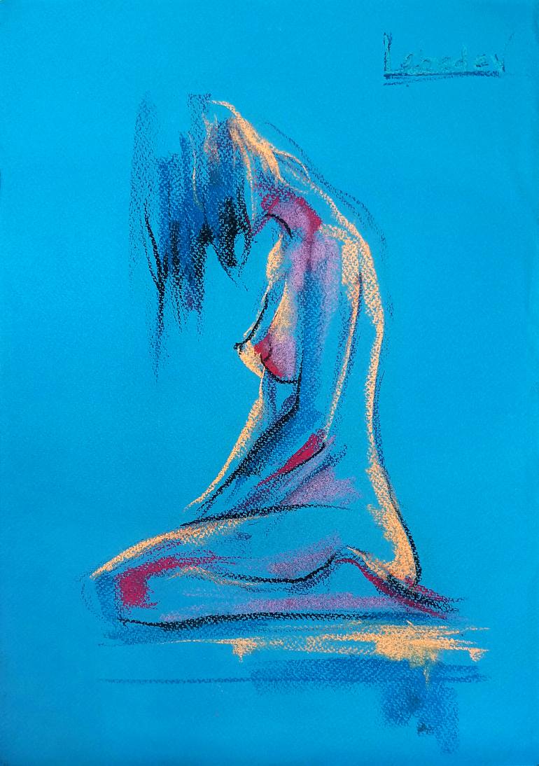 Original Figurative Erotic Drawing by Grygorii Lebediev
