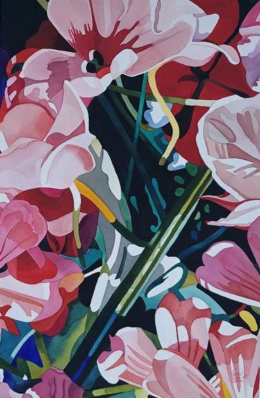Original Fine Art Floral Painting by Matt Barba