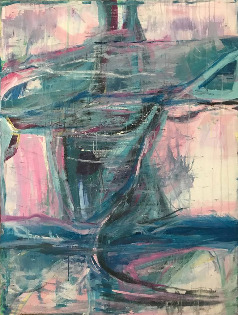 Original Abstract Expressionism Abstract Painting by Nancy Lambert