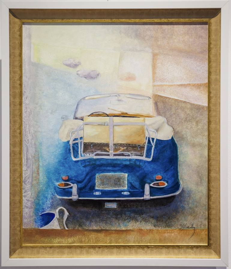 Original Surrealism Car Painting by Sofiya Nikolova