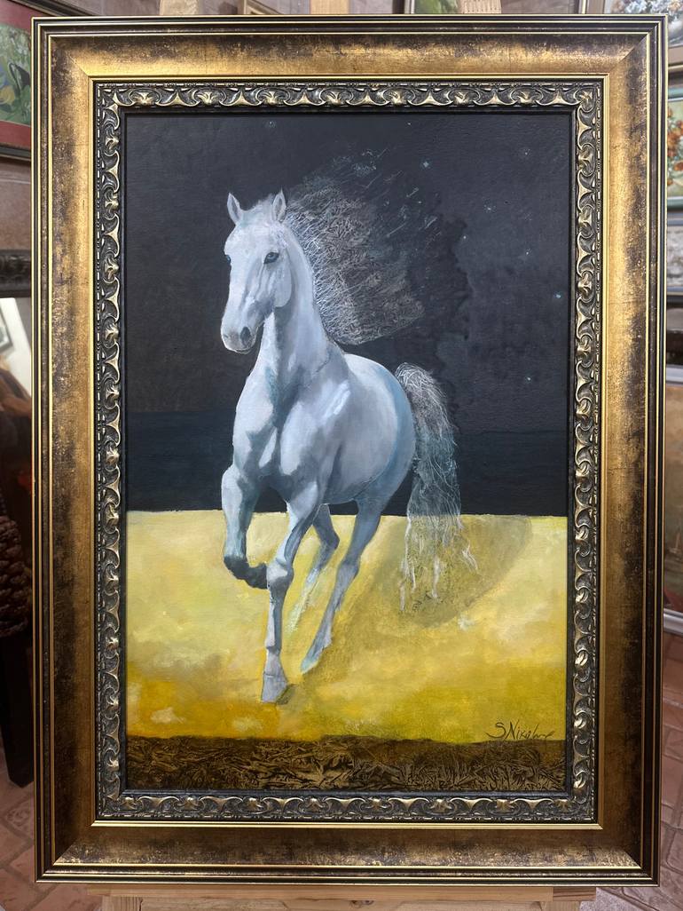 Original Contemporary Horse Painting by Sofiya Nikolova