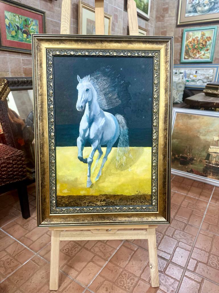 Original Contemporary Horse Painting by Sofiya Nikolova