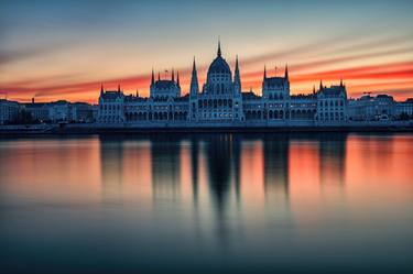 Parliament Building in Budapest at Sunrise thumb