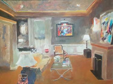 Original Abstract Expressionism Interiors Paintings by Evan Russell