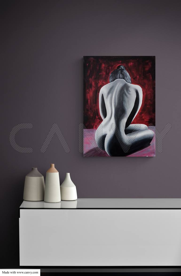 Original Figurative Nude Painting by Katalin Boros-Oláh