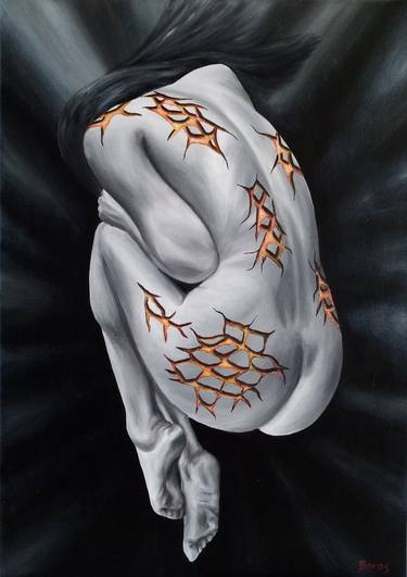 Original Expressionism Nude Paintings by Katalin Boros-Oláh