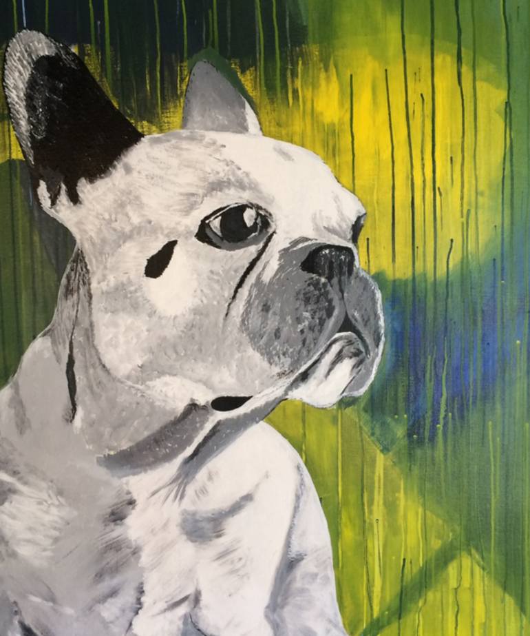 Original Conceptual Dogs Painting by Pallieter Deseck
