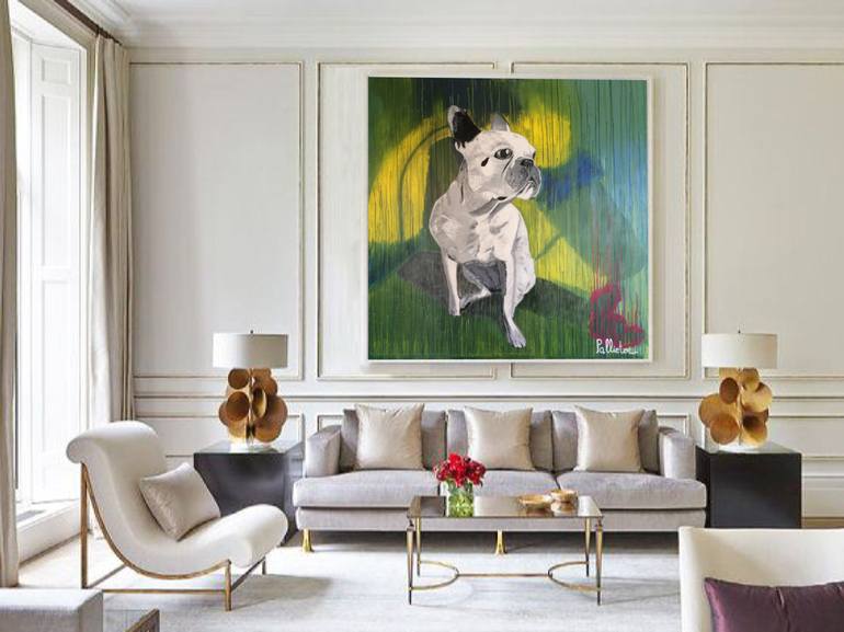 Original Conceptual Dogs Painting by Pallieter Deseck
