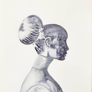 Girl with top knot
