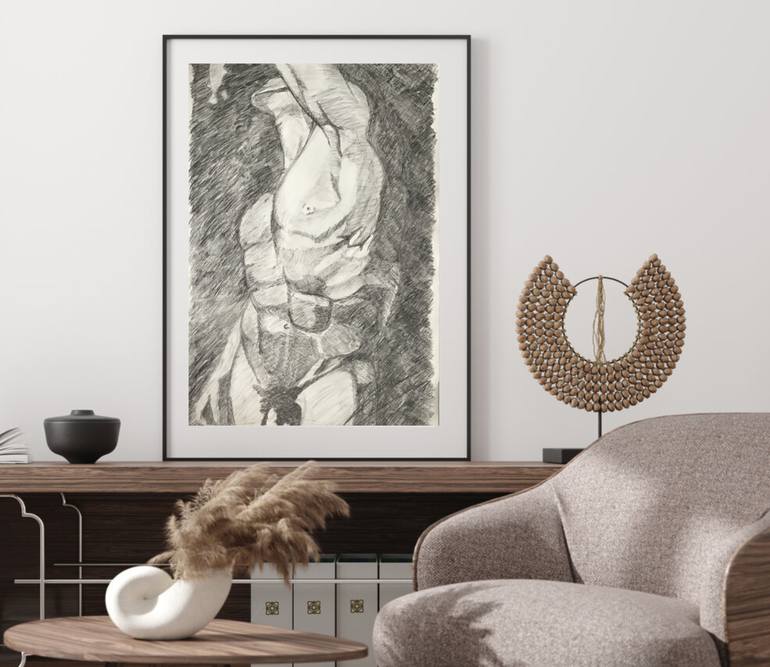 Original Conceptual Erotic Drawing by Pallieter Deseck