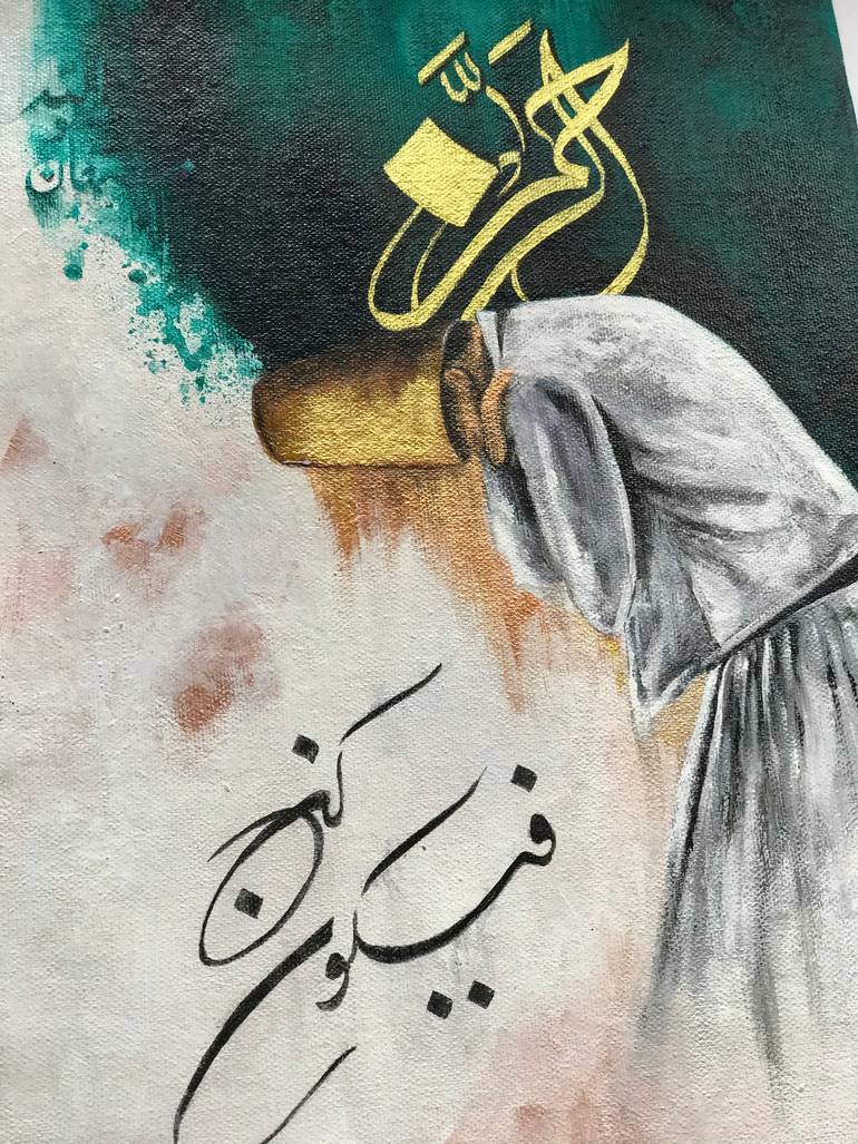 Original Abstract Calligraphy Painting by Mariam Sattar