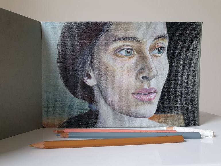 Original Photorealism People Drawing by Ben Newall