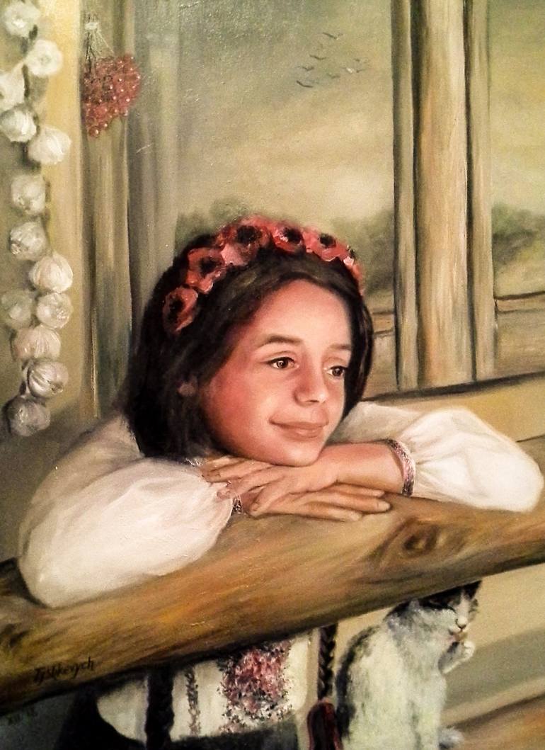ukrainian girl Painting by OLHA TYSHKEVYCH Saatchi Art