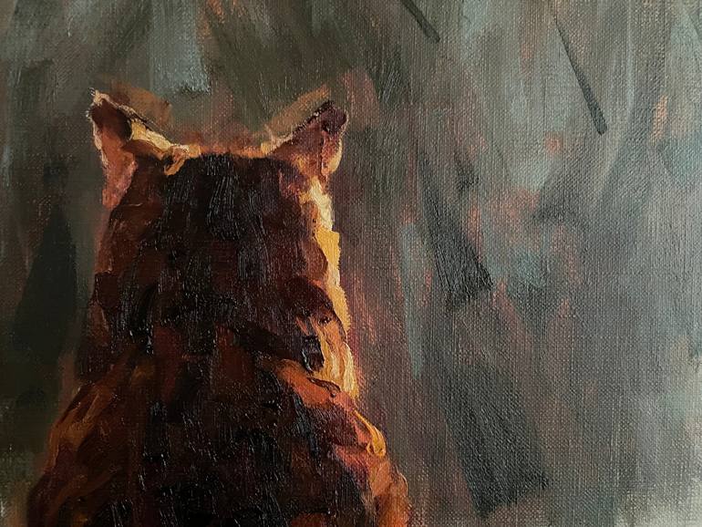 Original Figurative Cats Painting by Alena Shaburdina