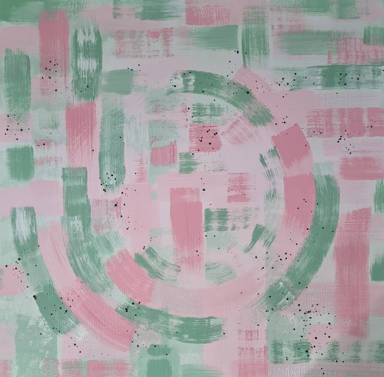 Original Art Deco Abstract Painting by Jelena Narbute