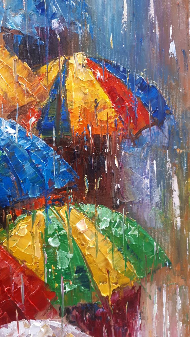 Rain umbrellas Painting by Mar Art | Saatchi Art