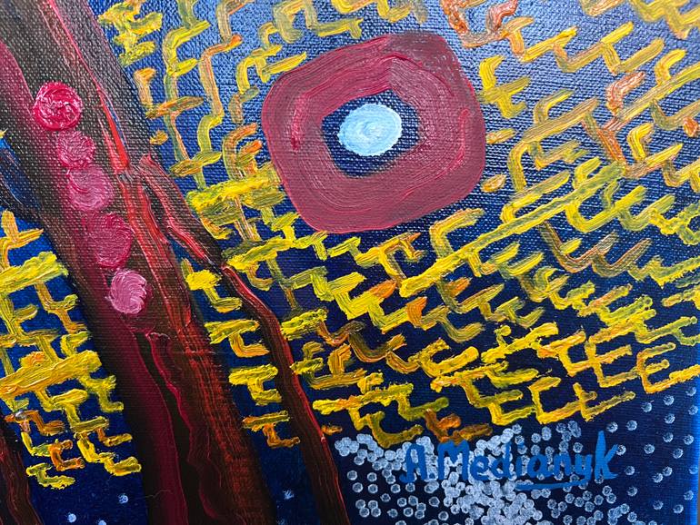 Original Art Nouveau Abstract Painting by Art Dom